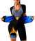 Mulnall Sauna Anzug für Frauen Schweißanzug Taille Trainer für Gewichtsverlust 4 IN 1 Abnehmen Ganzkörper Shaper Sauna Jumpsuit Workout Weste mit Shorts(BH70013-01-L)
