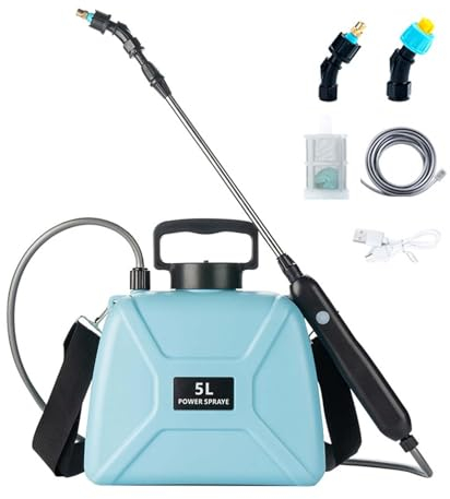 Potente pulverizador eléctrico, pulverizador eléctrico recargable | Pulverizador de riego de jardín recargable de mano,Herramienta de riego con diseño de mochila para césped, jardín, patio y