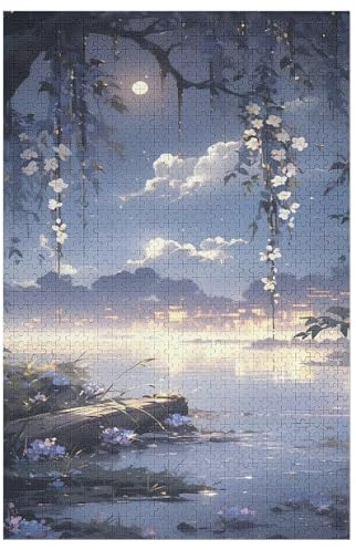japanischer Stil 1000 Teile Puzzle, Holzpuzzle, Puzzles Für Erwachsene Kinder, 1000 Teile Puzzle Für Jugendliche & Erwachsene Lernspiel Herausforderungsspielzeug (78×53cm)