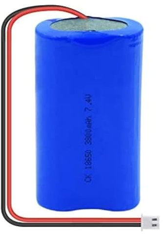 HELINAZI Batería Recargable 18650, batería de Iones de Litio de 7,4 V y 3800mAh para Banco de energía de Linterna con Enchufe de PH2.0-2P