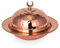 Saka Sucrier rond turc en cuivre martelé fait à la main, 9 cm, rouge