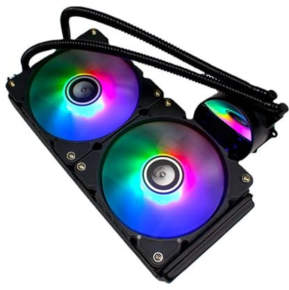 Raffreddatore Ad Acqua CPU 240, Dissipatore a Liquido CPU da 240 Mm per AM4, AM5, per 1150 1151 1155 1156 1200 2011 2011 V3, 2066, 1700, Raffreddatore Ad Acqua ARGB Doppio PWM