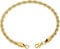 Gold Twisted Rope Bracelet - Hip Hop Jewelry, 316L Stainless Steel for Men and Women, Thick Rope Chain Bracelet (3mm)