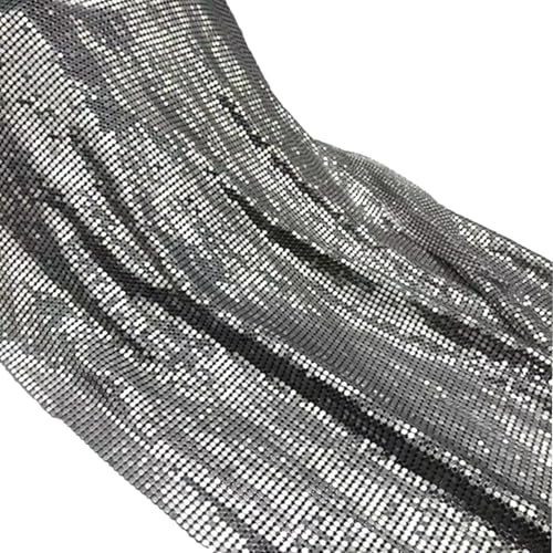 Funkelnder Metall Mesh Stoff, 45 x 150 cm, Kettenhemd Schmuck Kleid Handwerk Tasche Herstellung