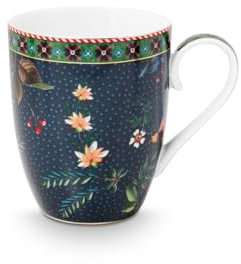 Pip Studio Berry Blues Henkelbecher blau 350ml