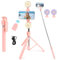 Tripode para Movil,Palo Selfie Trípode,Trípode para Teléfono Móvil de 180 CM con Mando a Distancia, 2 Luces de Relleno,360 ° Rotación Soporte de Tubo Extensible,Compatible con la Mayoría de Teléfonos