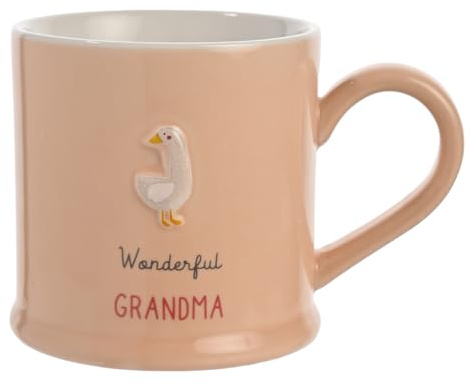 Widdop and Co Celebrations - Love Life - 'Wonderful Grandma' Ceramic Mug | Family Birthday Celebration Kitchen Gifting and Homeware for Tea, Coffee & Hot Drinks - 330ml / 11.15oz