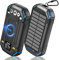 WASTDE Power Bank Wireless Solar 26800mAh con 3 Cavi, Solar Powerbank USB-C 15W Ricarica Rapida 4 Uscite 3 Ingressi per Telefono Cellulare Caricatore Solare Esterno Batteria con Torcia