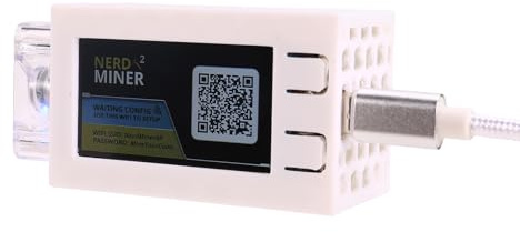 Rtxbvg Pour Nerdminer V2 Pro Miner 78KH/S Mini avec Ventilateur Lumineux BTC Solo Mining Miner
