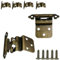 4PCS 70mm Self Close Cabinet Hinges Bronze Semi-Concealed Overlay Cabinet Kitchen Door Hinges