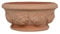 Biscottini Vaso in Terracotta Artigianale Made in Italy 30x14x30 cm - Fioriera Rotonda per Piante - Vasi decorativi Esterno e Interno - Ciotola in Terracotta per Fiori -Vaso Moderno Decorato
