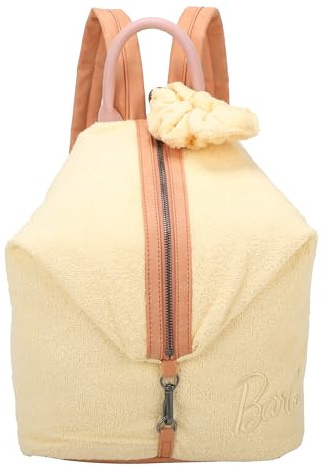 Fritzi Marit Frottee Limited Barbie Backpack Sunlight Recyceltes Frottee Damen Rucksack Freizeit Stadt mit Reißverschluss Innenfach 31 x 31 x 14 cm, Gelb