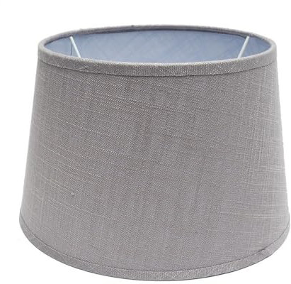 PRENDELUZ Pantalla de lámpara E27, 40x30x25 cm, diseño cónico abierto, color gris, ideal para decorar y difundir luz en interiores.