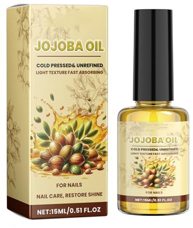 Jojoba-Nagelhautöl für Nägel, Jojoba-Nagelöl mit Vitamin B und E, spendet Feuchtigkeit, repariert und fördert das Nagelwachstum, Nagelhautweichmacher verhindert Trockenheit, Hängende Nägel für Körper