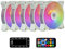 Ventilador AR12 RGB de 120 mm for PC gamer, kit de carcasa de ordenador, ventilador de refrigeración de 12 cm, ajuste de velocidad, 12 V, ventiladores ARGB, ventilador(AR12 5IN1 WHIT-E_A-RGB)