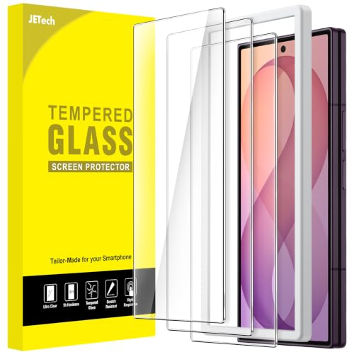 JETech Protection D'écran pour Galaxy Z Fold 8 Ultra/Z Fold 7, Lot de 3 | 9H Verre Trempé, Transparent HD, Protection Anti-Rayures, Outil d'Installation Facile