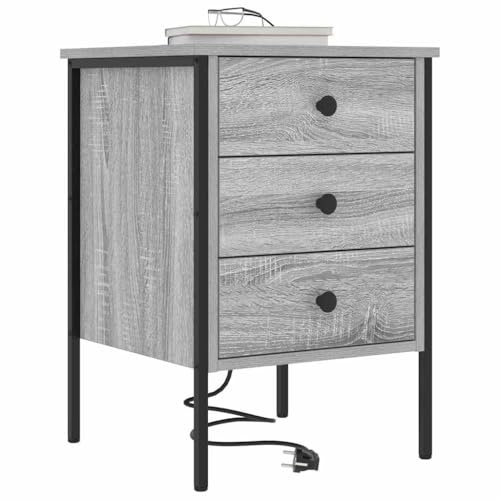 vidaXL Bedside Table with Shelf in Bedroom - Classic and Sturdy Table Lamp Organiser