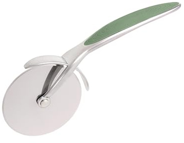 Wiltshire Colour Rush Pizza Cutter, Chrome Plated, Moss, 17.7x7.3x2cm | Anti-Slip Comfortable Soft Grip Handle, Pizza Wheel, Pizza Slicer, Pizza Roller, Sharp Blade, Professional Pizza Knife