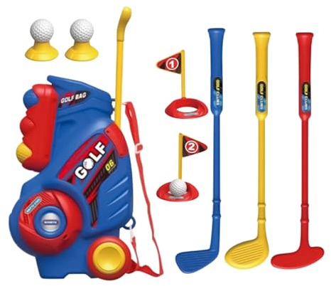 Générique Golf-Set für Kleinkinder – Tragbares Club-Set, Sport-Spielzeug, Golfspiel-Ausrüstung für Rasenspiel im Garten | Spaß und sichere interaktive Aktivität