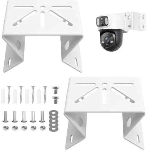 Woobroo 2 Pack Corner Mount Bracket, Compatible with Eufy SoloCam E30/E42/ S340/S330 & PTZ Cameras, Stainles Steel Angle Mount Camera Holder Accessory, Expands Surveillance Coverage