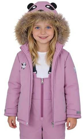 Combinaison de neige pour enfant, coupe-vent, isolée, veste de ski d'hiver, pantalon, tenue pour garçons et filles, activités de plein air par temps froid, rouge, 6-7 ans
