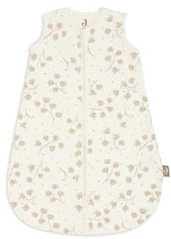 Jollein Saco de dormir Jersey para recién nacidos – 60 cm – Leafy Dreams – 100 % algodón – 0,5 TOG – Saco de dormir de verano para bebés – Con cremallera – Certificado OEKO-TEX