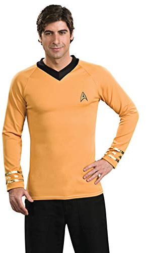 Rubie's Offizielles Star Trek Classic Deluxe Gold Shirt Kostüm – Größe L