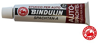 Bindulin Auto Spachtel 70g grau Nitro-Kunstharzkombination haftet auf fettfreie Metalle Kunststoff (Nicht PE und Teflon) Polyesteroberflächen für KFZ Automobile Oldtimer Boot bei Dellen Beulen