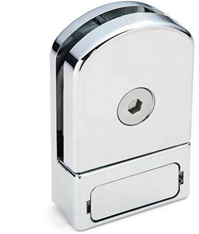 ShowerPart Shower Door Clamp Hanger Type Unit/Wheels/Guides/Runners J058 Hole Diameter in Glass is 10mm Distance Between The Centre of Fixing Hole to The Edge of The Glass 18mm 1x