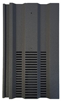 Roof Tile Vent for Marley Ludlow Plus/Redland 49 / Sandtoft Standard Pattern with Flexi Pipe Adaptor (Grey - Sanded)