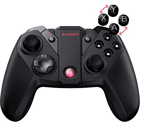 GameSir G4s – Mando de Bluetooth para Juegos, Controlador inalámbrico de 2.4 GHz, Compatible con Smartphone/Tableta Android, Windows PC, PS3, Smart-TV, Samsung VR etc.