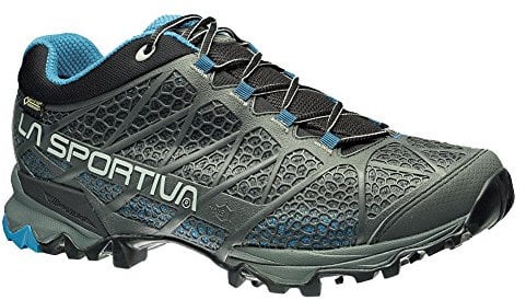 La Sportiva Herren Primer Low GTX Hiking Shoe, Carbon/Blue, 40.5 M EU, Carbon, 9 Women/8 Men