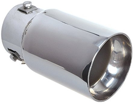 Edelstahl Auspuffblende rund 76mm doppelwandig Anschluß 38-60mm