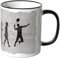 JUNIWORDS Tasse - Wähle Motiv & Farbe - Evolution Badminton - Schwarz