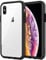 JETech Hülle für iPhone XS und iPhone X, Nie Vergilbung Handyhülle Stoßfest, Schutzhülle Anti-Kratzt Transparent Rückseite (Schwarz)