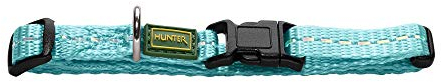HUNTER TRIPOLI VARIO BASIC Hundehalsung, Hundehalsband, Nylon, reflektierend, Klickverschluss, XS-S, hellblau