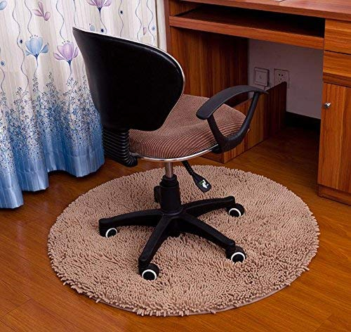 GZZ waschbar Home carpetcarpetchenille runden Stuhl Fußmatte, Schlafzimmer Wohnzimmer Yoga Matte Teppich, warm und flauschig Super Weich, rund Teppich, Diameter 120cm, B