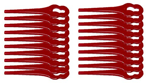 Grizzly Tools 20 Ersatz Kunststoffmesser, Zubehör Akku Rasentrimmer CT 1800 Li