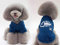 ITODA Hundepulli Hunde Bekleidung Hundemantel Haustiere Katze Welpen Winterjacke mit Brustschutz Winter Hundejacke Baumwolle Winterpulli Hundebekleidung für Outdoor Geschenk Freizeit Spazieren Blau M