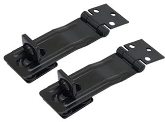 QCAA HASP Heftklammer, drehbar, Stahl, Schwarz, hergestellt in Taiwan 2 Pack schwarz