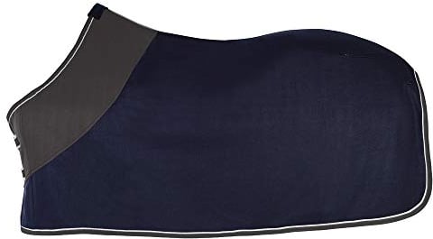 PFIFF 100983 Polarfleecedecke Fleecedecke Pferdedecke Abschwitzdecke, Blau/Grau, 155