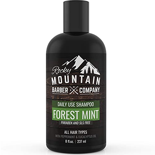 Herren-Shampoo - Teebaumöl, Pfefferminze & Eukalyptus für alle Haartypen - verhindert trockene juckende Kopfhaut - Paraben, SLS & DEA frei - 8oz - von Rocky Mountain Barber Company