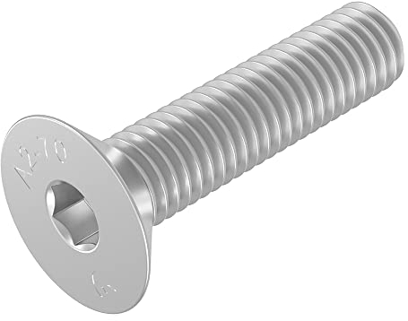 SECCARO Senkschraube M12 x 50 mm, Edelstahl V2A VA A2, DIN 7991 / ISO 10642, Innensechskant, 20 Stück