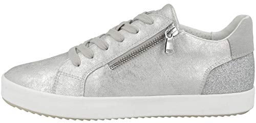 Geox D Blomiee A, Sneakers Mujer, Silver, 36 EU