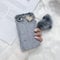 ZTUOK Compatible with iPhone 7 Plus/8 Plus for Girls, Luxury Diamond Winter Warm Handmade Soft Fur Fluffy Plush Furry Shockproof Protective Phone Case Cover - Dark Gray