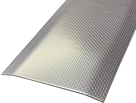 Gastro-Blechdesign Übergangsprofil - 90x5cm - Türschwellen Leiste Leinen- Übergangsleiste Edelstahl -1mm - Übergangsprofile Übergangsschiene - Bodenleiste 900x50mm
