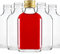 SUPERBUTELKI.PL Lot de 50 bouteilles de liqueur, 100 ml chacune, mini, petites, en verre élégant et moderne, avec bouchon à vis, flacons pour jus et boissons