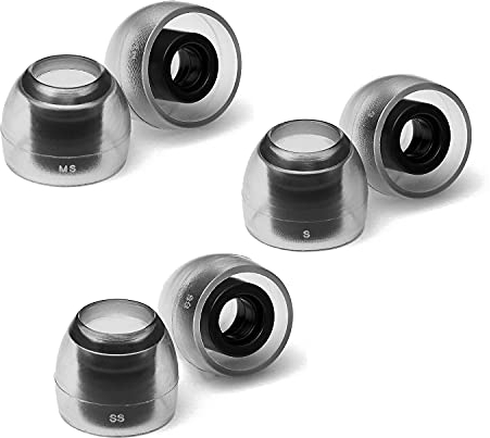 AZLA SednaEarfit Crystal Standard 3 Pairs (SS/S/MS) Replacement Earbuds Tips