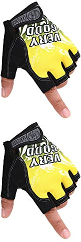 TAHUAON Guantes de remo sin dedos, protección solar para hombres y mujeres, para pesca, kayak, remo, senderismo, vela, pesca, conducción (amarillo)