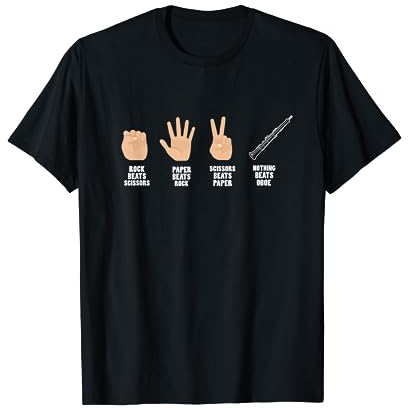 Schere Stein Papier Oboe T-Shirt